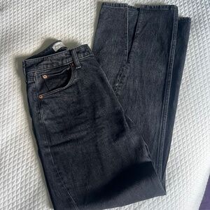 Abercrombie and Fitch size 25/0 washed Black Denim "the 90s" relaxed jean